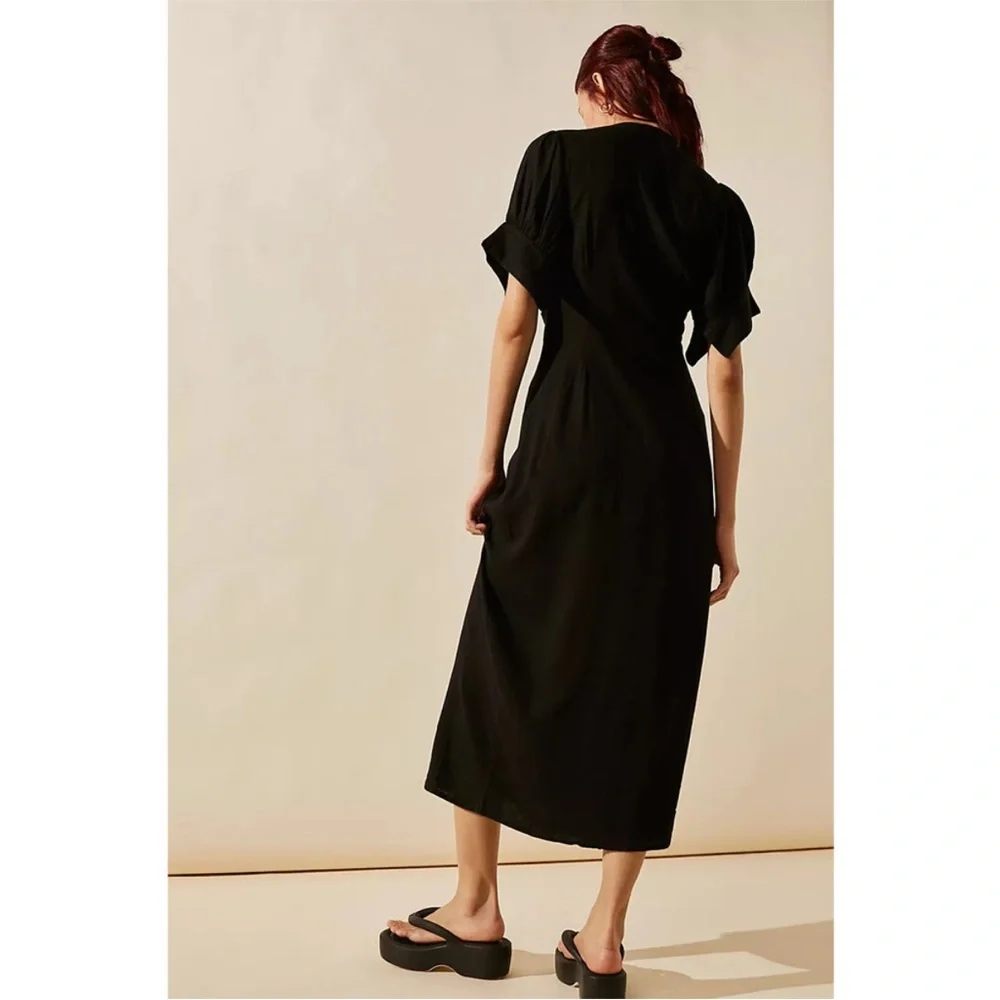 Free People Vintage Summer Midi Dress black XS NEW WITH TAGS NWT